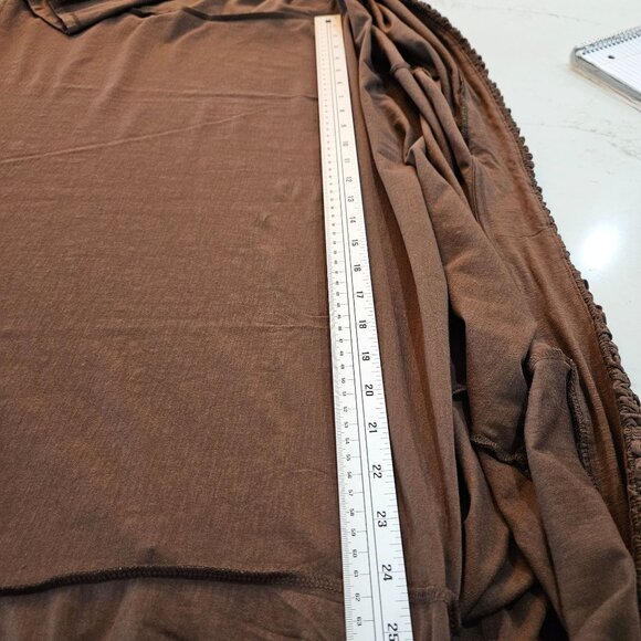 NEW! Coldwater Creek Cardigan Sweater 2X Brown Texture Trim Open Front - Picture 7 of 10